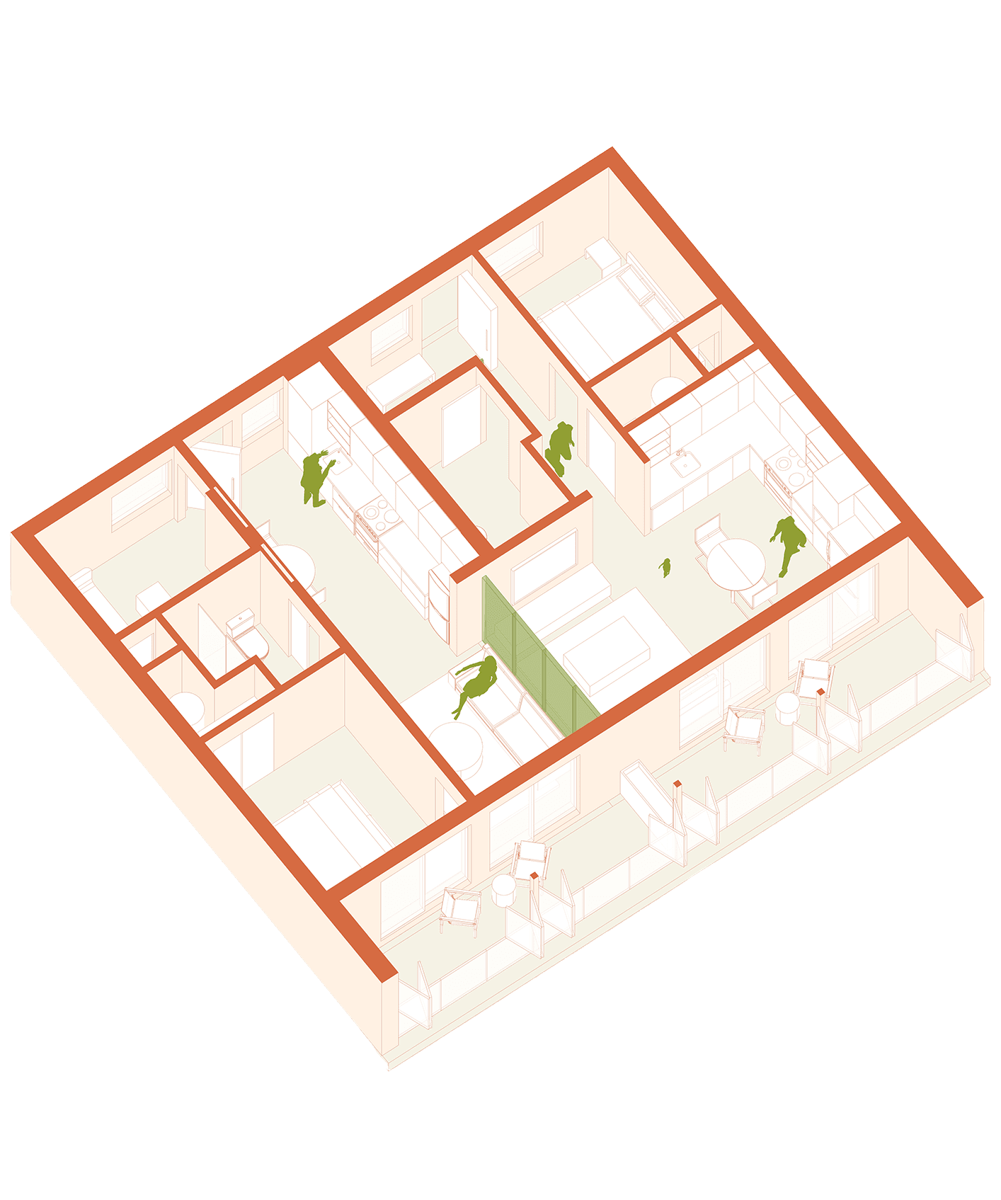 L'appartement intergénérationnel, 3e configuration